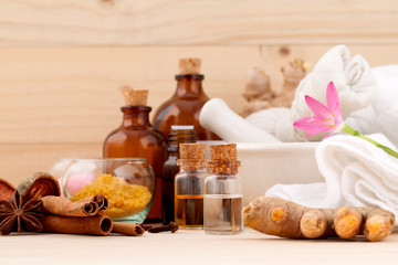 Natural Spa Ingredients Aromatherapy and Natural Spa theme  on w