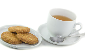 Tazza di tea con biscotti