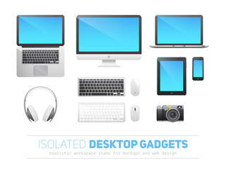 Set of realistic responsive desktop devices © Yuzach