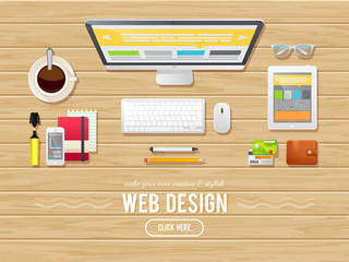 Flat design illustration concept for webdesign - 90749897