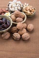 nuts. cashew nuts on the background