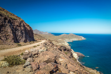 Fototapeta na wymiar Coast at Cabo del Gata, Almeria, Spain