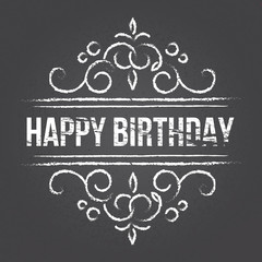 Retro design elements for restaurant menu or gretteng card. Vintage floral frames. Engraving hand drawn style. Detailed elements. Vector illustration. Chalkboard version.