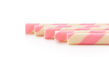 wafer stick on white background