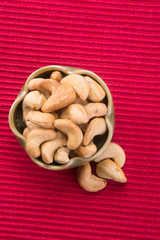 nuts. cashew nuts on the background