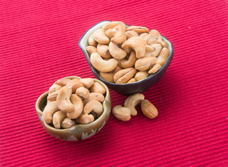 nuts. cashew nuts on the background