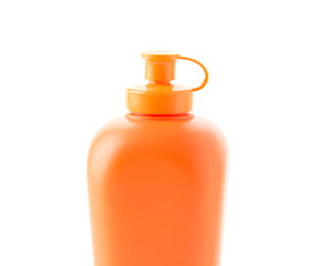 sauce bottle on white background