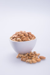 nuts. cashew nuts on the background