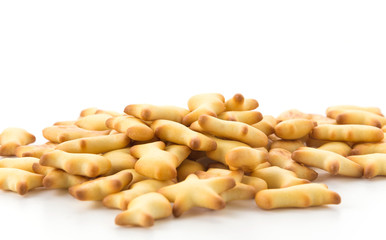 salted crackers or biscuit fish shape