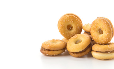 coconut biscuit with pineapple jam