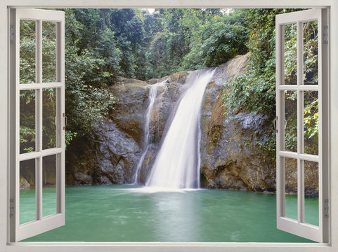 Waterfall near Iligan town, Mindanao, Philippines