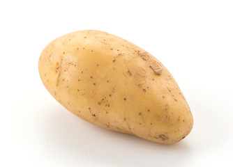 fresh potato on white background