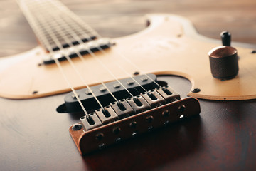 Electric guitar close up