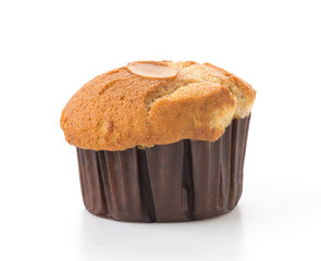 banana cake on white background