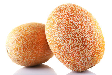 Fresh melons isolated on white
