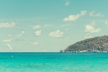 Fototapeta premium Nature of Sea and Island - soft focus with film filter