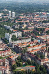 Obraz premium Aerial view of Wroclaw city 