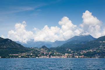 Fototapeta na wymiar View of italian village on Como lake