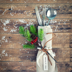 Besteck zum Weihnachtsessen