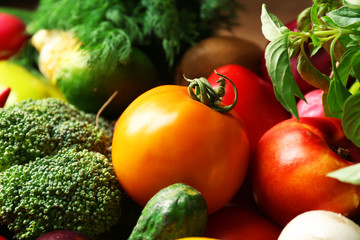 Closeup of fresh vegetables