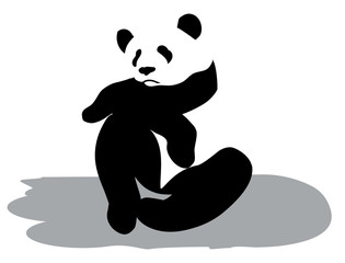 Fototapeta premium Smutna panda