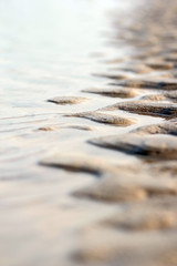 Waves of sand formed by wind