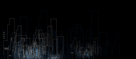 Building and real estate city illustration. Abstract background
