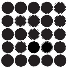 Set with vintage round labels
