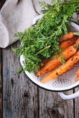 Carrot in colander