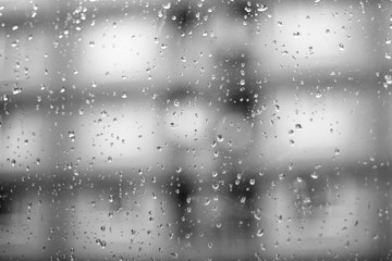 glass with natural water drops