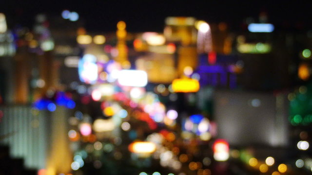 Las Vegas Strip at Night Blurred 4187