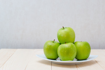 Still Life of green apple fruit