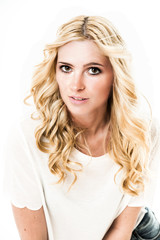 Naklejka premium Blonde junge Frau