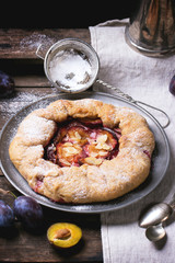 Cake with plums