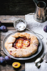 Cake with plums