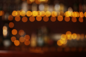 Blurred bar with bokeh background