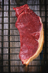 Raw steak