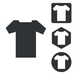 T-shirt icon set, monochrome