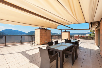 Interior, beautiful terrace