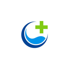 medicine cross sign hospital vector logo
