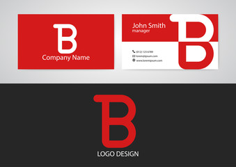 Vector illustration of logo and business card