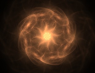 Obraz premium fractal radial pattern on the subject of science, technology and design