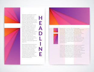 Vector illustration of a colorful brochure