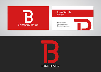 Vector illustration of logo and business card