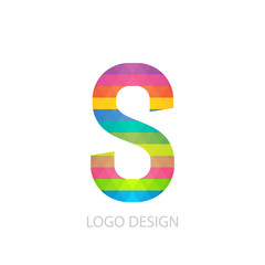 Vector illustration of colorful logo letter s