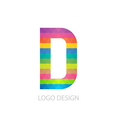 Vector illustration of colorful logo letter d