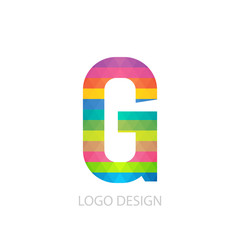 Vector illustration of colorful logo letter g