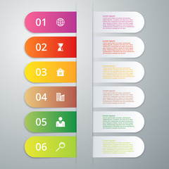 Vector illustration infographics six options