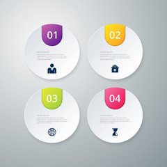 Vector illustration infographics four options
