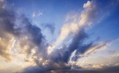 Fototapeta premium summer sky in sunset time